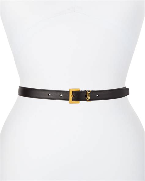 ysl monogram leather belt|YSL monogram belts.